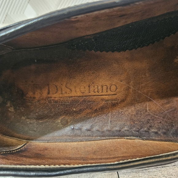 DiStefano Men's Hand Made in Italy Crocodile Tassel Loafers Black Size 8.5 - Picture 8 of 10